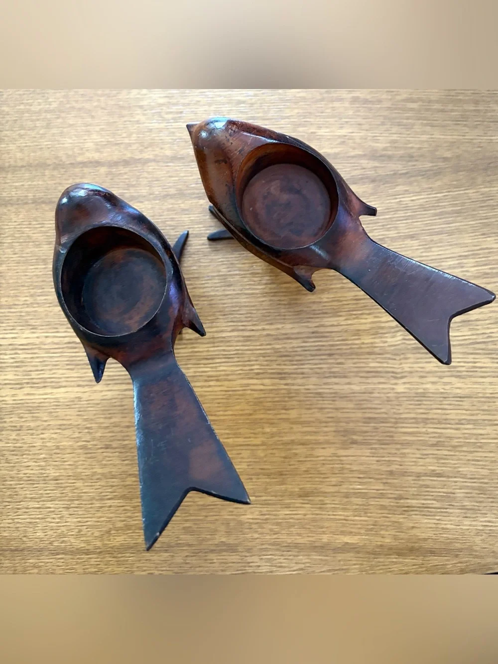 Metal Cast Iron MCM Bird Tealight Candle Holder Rustic Farmhouse Shelf Decor